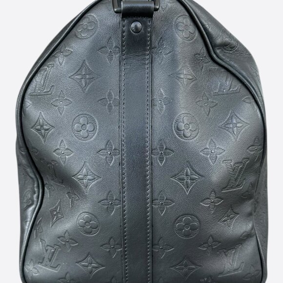 Louis Vuitton Black Monogram Shadow Keepall 50 - Picture 4 of 7
